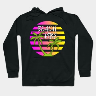 Beach Vibes Palm Trees Sunset Hoodie